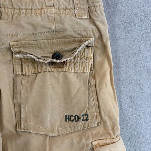Vintage Hollister Cargo Paratrooper Baggy Skater Pants in Tan Men Medium 34x30